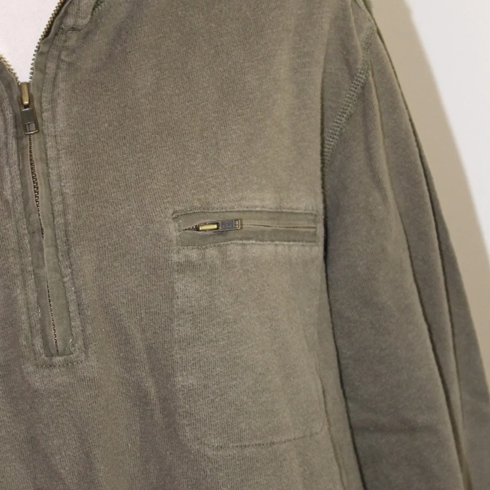 J.Crew, quarter zip long sleeve long light weight sweater - shirt 100% cotton